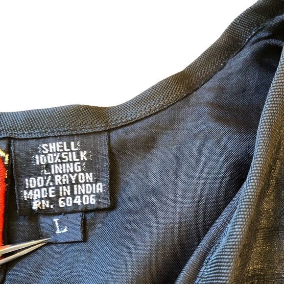 𝅺ja Resorts Vintage 80’s Silk Tassel Kimono Jacket EUC - Picture 5 of 11